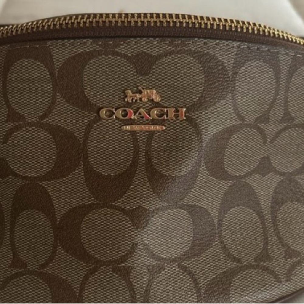 Coach Signature Brown Wristlet